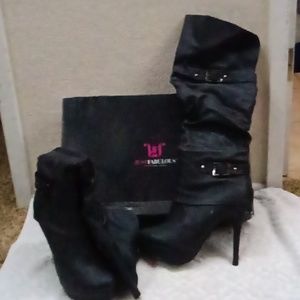 Up to the knee stiletto boots